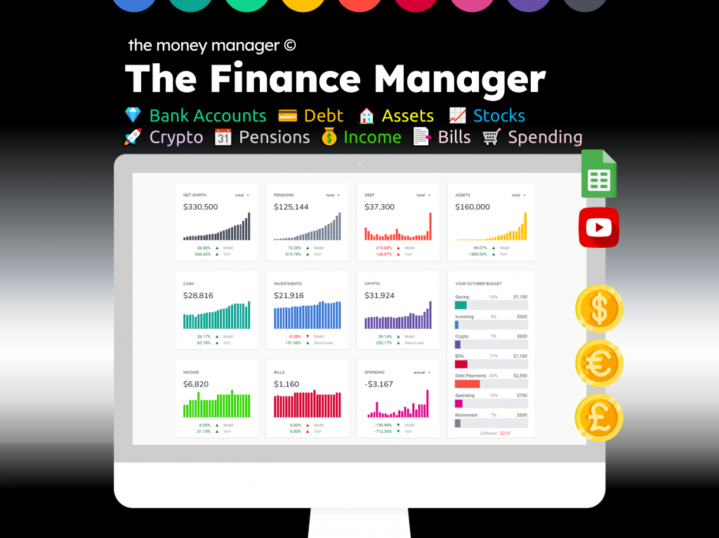 The Finance Manager - Google Sheets Template