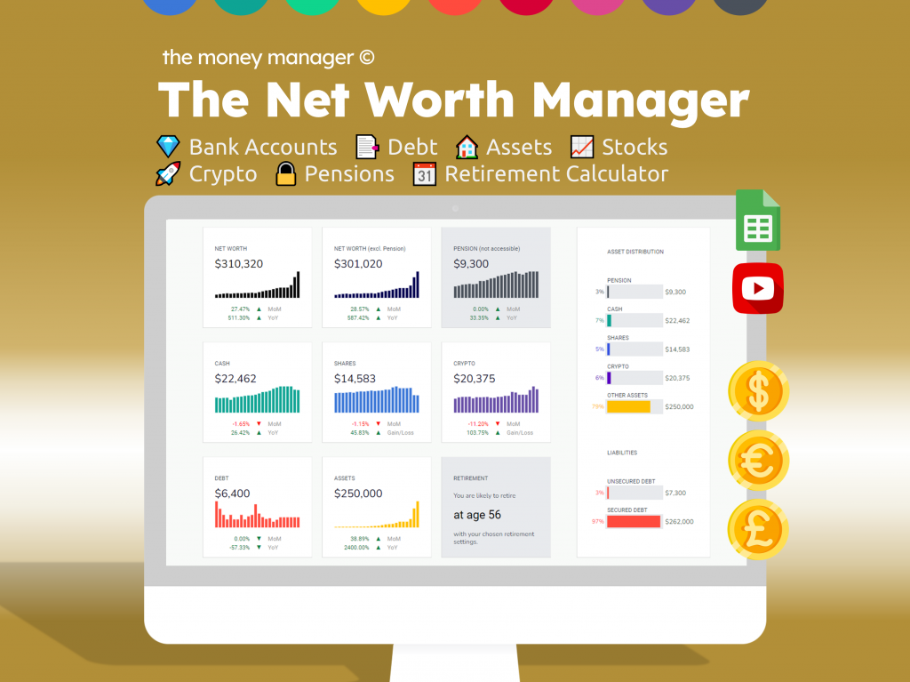 The Net Worth Manager - Google Sheets Template